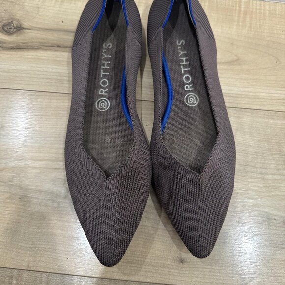 Rothy's The Point Shoes Womens Size 11 Brown Knit Flats Eco Friendly Ballet - Picture 2 of 7